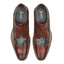 Ennis Mens Leather Designer Brocade Shoe - Tan/Silver