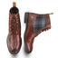 Kildare Mens Leather Designer Lace up Boot - Tan/Grey