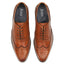 Kilkenny Mens Leather Star Brogue Shoe - Tan