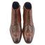 Liffey Mens Leather Lace up Pebble Grain Zip Boot