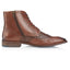 Liffey Mens Leather Lace up Pebble Grain Zip Boot