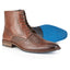 Liffey Mens Leather Lace up Pebble Grain Zip Boot