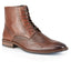 Liffey Mens Leather Lace up Pebble Grain Zip Boot