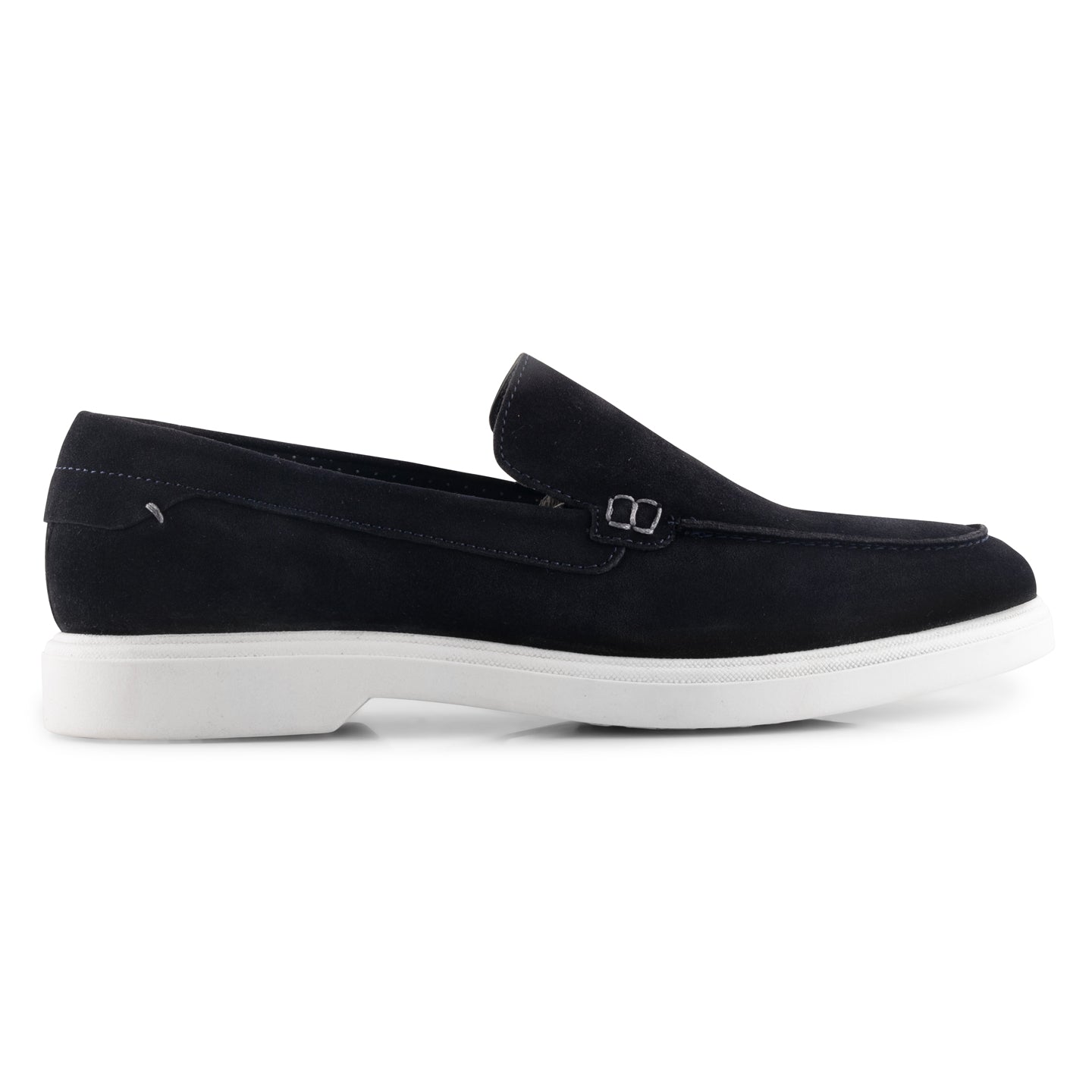 Ridley Mens Suede Leather Penny Loafer - Navy