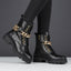 Roxxane Womens Croc-Effect Chain Ankle Boot