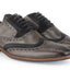 Wexford Mens Leather Two Tone Brogue Shoe - Grey/Navy