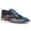 Wexford Mens Leather Two Tone Brogue Shoe - Navy/Navy